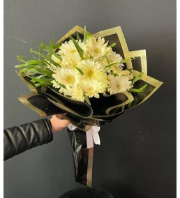 13 Beyaz Gerbera Buketi